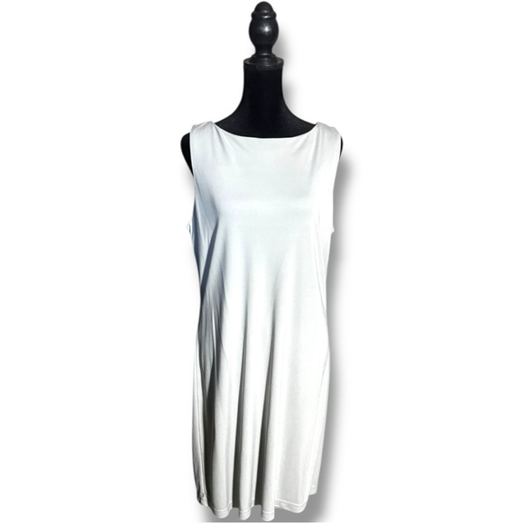 New York & Company Elegant Sleeveless Light Gray Knee Length A-line Mini Dress - Picture 2 of 15